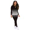 Otoño 2021 Amazon estación independiente AliExpress ropa de mujer europea y americana degradado pantalones de manga larga ropa para el hogar traje de dos piezas