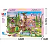 New Girl Blocos de Montar Estrela Villa Princesa Castelo Rosa Casa na Árvore Casa Modelo de Montagem Brinquedo Atacado Transfronteiriço
