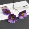 Flor de Hada Nueva de 3 Cabezas Flor de Simulación Flores para Decoración de Bodas Flores para Paisajismo Flores Artificiales Adornos para Hogar y Hotel Arreglo Floral de Boda