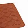 Tapete de silicona para macarons 30 bandejas redondas para hornear tapete pequeño tapete para horno de repostería suministro de fábrica al por mayor