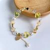 Pulsera de cristal Spring Mori para mujer, encantador colgante irregular, pulsera de cristal súper brillante, estilo festivo, pulsera fresca