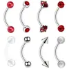 8 piezas/acero inoxidable perforado uña de ceja simple clásica redonda traje de uñas de ceja joyería de perforación europea y americana venta al por mayor en línea