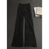 Pantalones de chándal lisos casuales con diseño de remaches para hombre, holgados, de pierna ancha, versátiles, simples, de alta costura, plisados, cintura elástica, pantalones largos