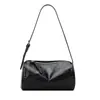 Bolso de Piel Genuina para Mujer 2026 Nuevo Modelo Piel de Vaca Aceitada y Encerada de Primera Capa Bolso Cilíndrico de Moda Tendencia Versátil Bolso Cruzado Mini Pequeño