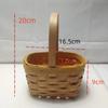 Cesta de madera tejida cesta de mimbre tejida cesta de flores pequeña falda plisada mini cesta de flores pequeña cesta para arreglos florales de flores secas