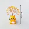 Grava de Cristal Natural Árbol de Cristal de los Doce Signos del Zodíaco Adornos Árbol de la Fortuna Amatista Rosa Adornos Pequeños Auspiciosos Creativos