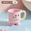 Taza para Enjuague Bucal de Manzana Hogar Simple Taza para Cepillo de Dientes Taza de Lavado Set de Pareja de Dibujos Animados para Niños Titular de Dientes Creativo Almacenamiento