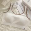 Ropa interior para niñas de estilo nuevo para el período de desarrollo temprano, adecuada para estudiantes de secundaria y preparatoria, sujetador deportivo sin aros, sujetador fino integrado fijo
