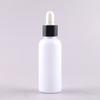 Botella cuentagotas de PET de 50 ml para aceite esencial tapa de color brillante botella de plástico botella para mezclas botella para rellenar botella de aceite esencial botella para cosméticos para rellenar
