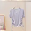 Traje deportivo para mujer, verano, nuevo, para bádminton, seda de hielo, running, fitness, de manga corta, secado rápido, fino, para correr por la mañana, traje de yoga