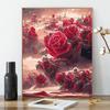 Pintura al óleo digital DIY Paisaje de flores Tulipán Pintado a mano Relleno de color Sanación Decorativo Pintura al óleo Rosa