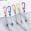 Hebilla de Montañismo DIY con Cuentas Forma de D Calabaza Llavero de Montañismo con Cuentas Metal Multicolor Colgante Multifuncional para Mochila de Exterior