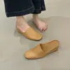 Mules de Tacón de Cuña Elegantes para Mujer Chuyuji con Punta Cerrada para Uso en Exteriores, Nuevos Mocasines sin Espalda de Tacón Alto con Punta Cuadrada Primavera 2026