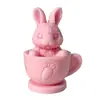 Vela Perfumada de Conejo Taza de Té Diseño Lindo Cera de Soja Regalo Estilo Ins Transfronterizo Decoración del Hogar Vela