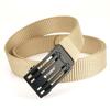 Cinturón táctico de nailon para hombre, con hebilla automática, de lona sencilla, para entrenamiento militar, ligero y de lujo, tejido largo.