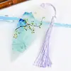 Marcador de Página Clássico Criativo com Nervuras de Folha Estilo Chinês Flor Pássaro Fresco Estudante Marcador de Página Antigo Delicado Simples Presente
