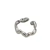 Anillo Minimalista en Forma de Corazón para Mujer, Tamaño Irregular Geométrico, Anillo Abierto Versátil y Elegante, Anillo de Dedo Índice de Moda