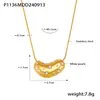Collar con cadena de clavícula con forma de corazón de melocotón y diamantes de colores geométricos de estilo INS de Europa y Estados Unidos, joyería de acero inoxidable con temperamento simple para mujer al por mayor