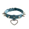 Collar de cuero con remaches en forma de corazón, estilo punk europeo y americano, con personalidad, estilo gótico, cadena de clavícula.