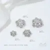Flor Estrela de Cinco Pontas Flor de Flor de Floco de Neve Banhada a Ouro 14K Espaçador Flor de Flor Acessórios de Joias para Pulseira Colar Feito à Mão DIY