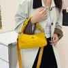 Bolso Cruzado para Mujer Estilo Deportivo Casual para Exteriores, Bolso de Hombro Versátil Simple para el Trabajo, Bolso Cilíndrico Plegado de Moda para Llevar en la Mano