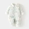 Mameluco para bebé, Ropa para bebé niña, Nuevo estilo de otoño e invierno, Algodón puro acolchado para bebé niño, Abrigo de algodón cálido engrosado, Abrigo de algodón