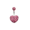Nuevos Anillos para Ombligo Rosas con Lazo Estilo Europeo y Americano, Diversas Joyas para Piercing con Circonitas de Gran Venta, Accesorios para Anillos de Ombligo