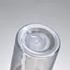 Frasco dosador de plástico transparente de grande capacidade com boca estreita e alta para líquidos de amostra, PET com tampa branca