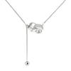 Collar Personalizable de Doble Anillo para Mujer, Lujo Accesible y Elegante Versátil, Estilo K en Diseño de Nicho, Diseño de Collar Douyin de Lujo Accesible