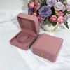 Nova caixa de jóias de fivela de ouro arredondado rosa anel brincos colar pulseira caixa de embalagem de jóias pode adicionar logotipo
