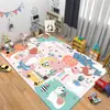 Alfombra grande de dibujos animados con pista para sala de estar, alfombrilla antideslizante resistente al desgaste para mesita de noche de dormitorio, tapete de juegos para sala de padres e hijos de jardín de infantes