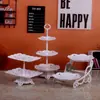 Adornos para mesa de postres soporte de exhibición desechable juego de tazas para pasteles y frutas decoración de mesa de buffet frío de cumpleaños soporte para pasteles decoración