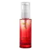 En stock Botella de vidrio transparente redonda recta de 30 ml con bomba para loción, base de maquillaje y esencia cosmética