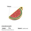 Colar Taina em Aço Inoxidável Europeu e Americano Acessórios para Joias DIY Versátil Nicho Pingente de Fruta com Óleo Pingado Acessórios Ins Transfronteiriços