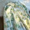 Camisa francesa masculina com design tie-dye de manga curta, estilo Hong Kong, camisa de praia, roupas de lapela da moda nacional