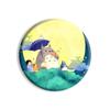 Totoro Miyazaki Anime Baqi Insignia de hojalata bidimensional Colgante