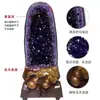 Venta al por mayor del fabricante Geoda de Amatista Natural Uruguaya Tesoro Brasileño Bolso de Dinero Decoración de Fortuna para el Hogar y la Oficina Adorno