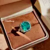 Brincos Quadrados Gordinhos Estilo Francês de Luxo Leve Paraíba Tachas Reais Azul-Royal Colar com Pingente de Diamante Azul Anel Quadrado Gordinho Feminino
