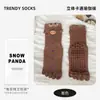 Nuevo Bikini de Primavera y Otoño con Calcetines de Cinco Dedos de Pez Payaso, Calcetines de Media Pantorrilla para Mujer, Calcetines Deportivos Absorbentes de Sudor con Dedos y Antideslizantes de Silicona