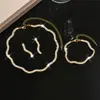 Brincos Corrente de Garras com Strass de Camada Dupla Colar Pulseira Conjunto de Três Peças Brilhante Irregular Geométrico
