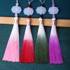 Colgante de Loto de Jade Blanco Graduado Colgante de Abanico Borla Flecos Flecos Accesorios para Prenda Vestido Hanfu Flecos de Collapron