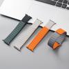 Correa de Reloj Magnética de Silicona de Dos Colores y Tres Plantas Adecuada para Apple Generación 6789 iWatch S10 Ultra Pulsera