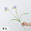 Flores Artificiales de Fresia para Decoración de Mesa de Comedor en Casa Interior, Arreglos Florales, Decoración Suave, Paisajismo de Bodas, Flores de Seda