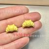 Bolso de Cuerno de Cocodrilo Turquesa Magnesita Porcelana Alta Corpse Tuolin Labubu Dios Amarillo de la Riqueza Accesorios Hecho a Mano DIY Wen Jugar