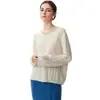 Suéter de Cashmere com Gola V e Ponto Trançado de Corpo Inteiro, Novo Estilo Outono para Mulheres, Base Camada Jacquard com Ponto Aran, Suéter Casual Simples Solto