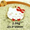 Série Gato KT Acessórios de joias de desenho animado DIY Pingente de gato urso com pingente de óleo Corda de mão única para pendurar Chaveiro Pingente pequeno