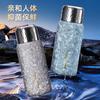 Termo de Titanio Puro Shuiyisheng Doble Capa de Titanio Taza de Agua de Negocios de Alta Calidad Taza con Pantalla de Temperatura para Exteriores y Coche para Hombres y Mujeres