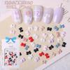 Lazo de resina para uñas, joyería de tamaño pequeño, mini lazo lindo de hada, tridimensional, fondo plano, diamante, accesorios para uñas de diamante