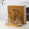 Olla de Aceite de Vidrio Hecha de Alto Borosilicato, Resistente al Calor, Botella de Aceite Antigoteo para Uso en Cocina, Botella de Condimento de Salsa de Soja y Vinagre, Recipiente de Grado Alimenticio