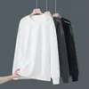 Moletom masculino outono e inverno, solto e grosso, pulôver com gola redonda, camiseta de manga longa, tamanho grande, moderno e versátil para usar como peça externa